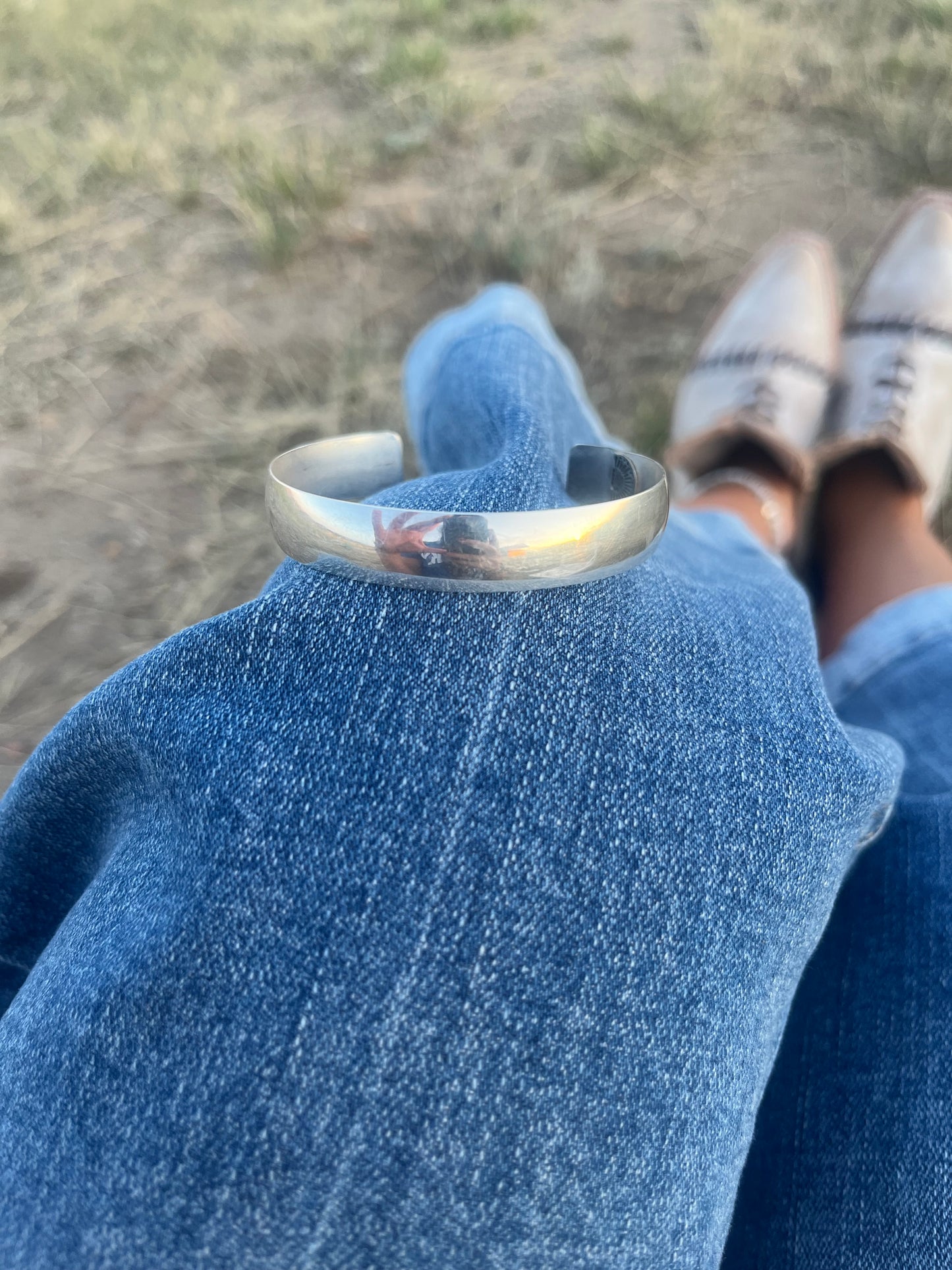 Sleek silver cuff