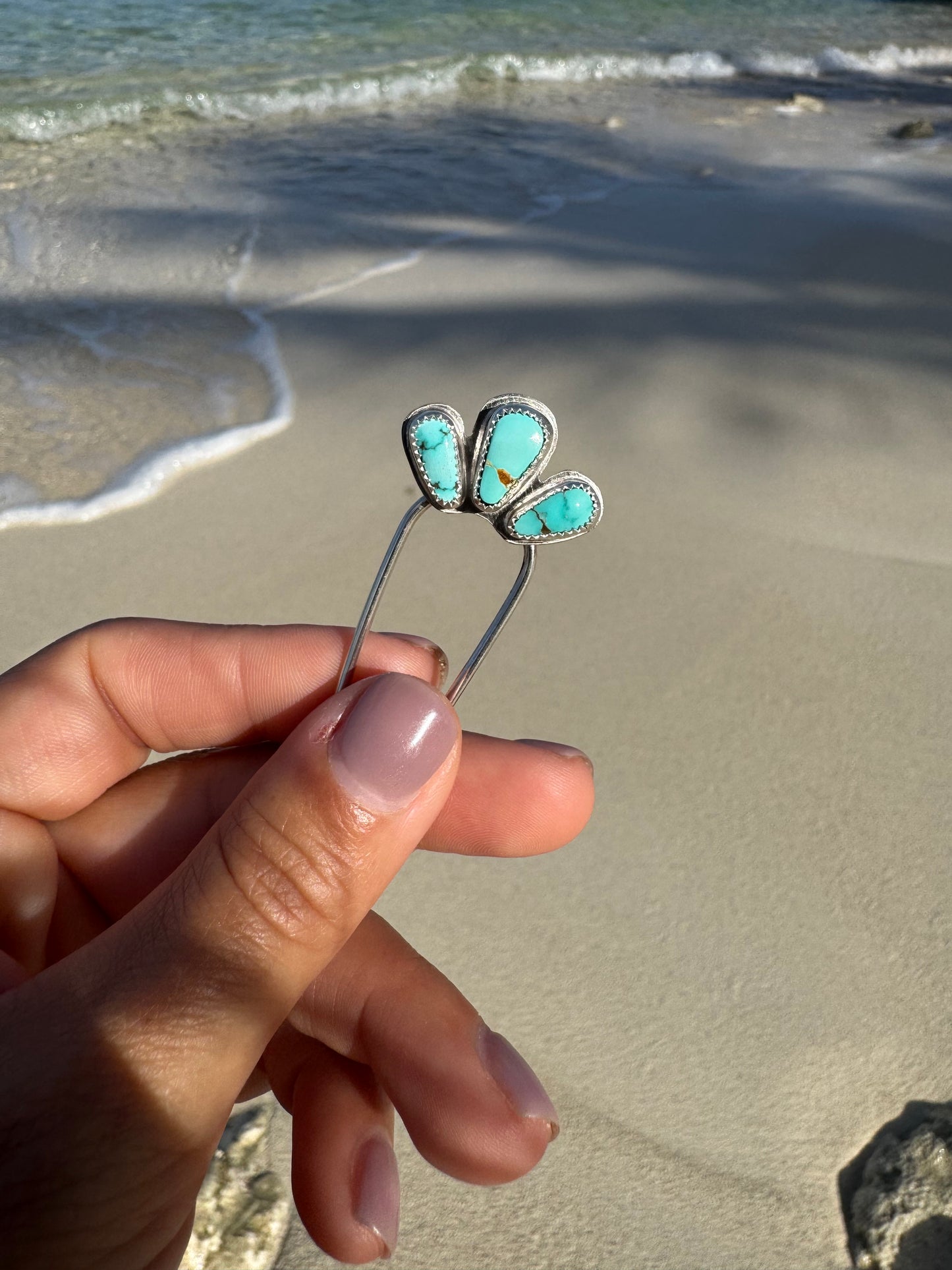 Turquoise mountain hair pin