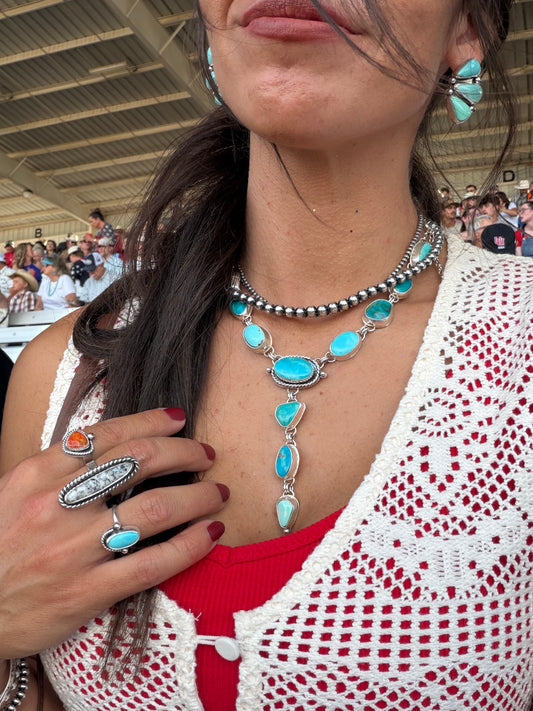 Shades of blue Lariat